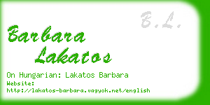 barbara lakatos business card